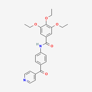 molecular formula C25H26N2O5 B11489028 3,4,5-triethoxy-N-[4-(pyridine-4-carbonyl)phenyl]benzamide 