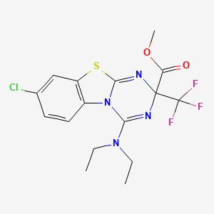 methyl 8-chloro-4-(diethylamino)-2-(trifluoromethyl)-2H-[1,3,5]triazino[2,1-b][1,3]benzothiazole-2-carboxylate