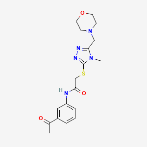 N-(3-acetylphenyl)-2-{[4-methyl-5-(morpholin-4-ylmethyl)-4H-1,2,4-triazol-3-yl]sulfanyl}acetamide