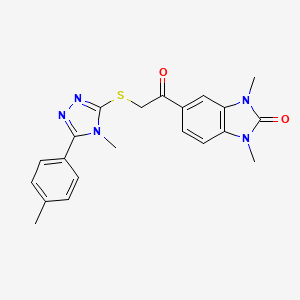 1,3-dimethyl-5-({[4-methyl-5-(4-methylphenyl)-4H-1,2,4-triazol-3-yl]sulfanyl}acetyl)-1,3-dihydro-2H-benzimidazol-2-one