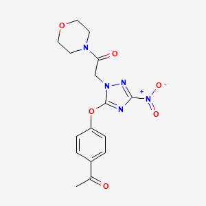 2-[5-(4-acetylphenoxy)-3-nitro-1H-1,2,4-triazol-1-yl]-1-(morpholin-4-yl)ethanone