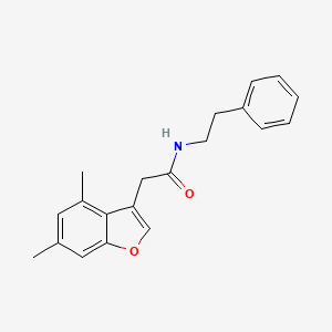 2-(4,6-dimethyl-1-benzofuran-3-yl)-N-(2-phenylethyl)acetamide