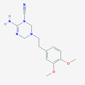 molecular formula C14H19N5O2 B11489105 1,3,5-Triazin-2-amine, 1-cyano-5-[2-(3,4-dimethoxyphenyl)ethyl]-1,4,5,6-tetrahydro- 