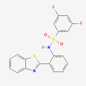 molecular formula C19H12F2N2O2S2 B11489141 N-[2-(1,3-benzothiazol-2-yl)phenyl]-3,5-difluorobenzenesulfonamide 