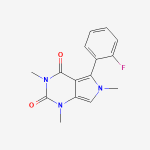 molecular formula C15H14FN3O2 B11489171 5-(2-fluorophenyl)-1,3,6-trimethyl-1H-pyrrolo[3,4-d]pyrimidine-2,4(3H,6H)-dione 