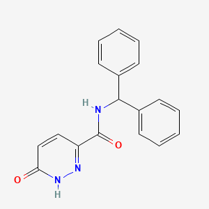 molecular formula C18H15N3O2 B11489178 N-(diphenylmethyl)-6-oxo-1,6-dihydropyridazine-3-carboxamide 