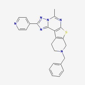 13-benzyl-7-methyl-4-pyridin-4-yl-10-thia-3,5,6,8,13-pentazatetracyclo[7.7.0.02,6.011,16]hexadeca-1(9),2,4,7,11(16)-pentaene