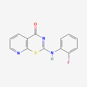 2-[(2-fluorophenyl)amino]-4H-pyrido[3,2-e][1,3]thiazin-4-one