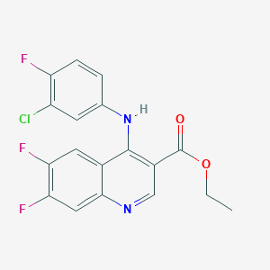 Ethyl 4-[(3-chloro-4-fluorophenyl)amino]-6,7-difluoroquinoline-3-carboxylate