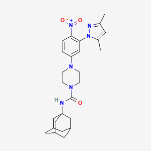 N-(Adamantan-1-YL)-4-[3-(3,5-dimethyl-1H-pyrazol-1-YL)-4-nitrophenyl]piperazine-1-carboxamide