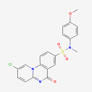 2-chloro-N-(4-methoxyphenyl)-N-methyl-6-oxo-6H-pyrido[1,2-a]quinazoline-8-sulfonamide