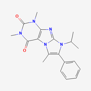 molecular formula C19H21N5O2 B11489284 1,3,6-trimethyl-7-phenyl-8-(propan-2-yl)-1H-imidazo[2,1-f]purine-2,4(3H,8H)-dione 