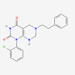 1-(2-chlorophenyl)-6-(2-phenylethyl)-5,6,7,8-tetrahydropyrimido[4,5-d]pyrimidine-2,4(1H,3H)-dione