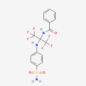 N-{1,1,1,3,3,3-hexafluoro-2-[(4-sulfamoylphenyl)amino]propan-2-yl}benzamide