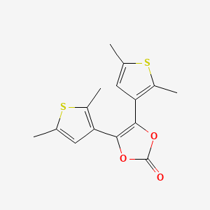 molecular formula C15H14O3S2 B11489354 4,5-Bis(2,5-dimethylthiophen-3-yl)-1,3-dioxol-2-one CAS No. 514814-17-6