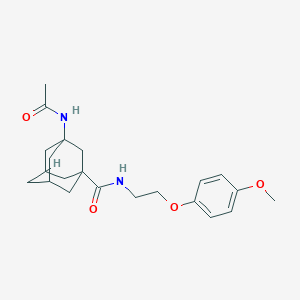 3-acetamido-N-[2-(4-methoxyphenoxy)ethyl]adamantane-1-carboxamide