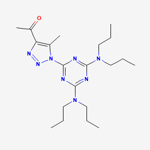 1-{1-[4,6-bis(dipropylamino)-1,3,5-triazin-2-yl]-5-methyl-1H-1,2,3-triazol-4-yl}ethanone