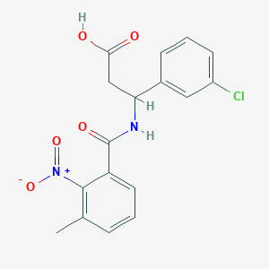 3-(3-Chlorophenyl)-3-[(3-methyl-2-nitrobenzoyl)amino]propanoic acid