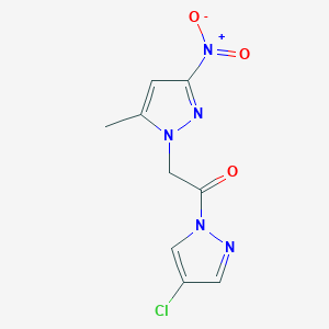 1-(4-chloro-1H-pyrazol-1-yl)-2-(5-methyl-3-nitro-1H-pyrazol-1-yl)ethanone