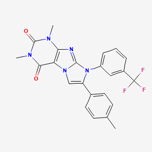 1,3-dimethyl-7-(4-methylphenyl)-8-[3-(trifluoromethyl)phenyl]-1H-imidazo[2,1-f]purine-2,4(3H,8H)-dione