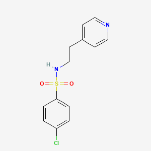 molecular formula C13H13ClN2O2S B11489453 4-chloro-N-[2-(pyridin-4-yl)ethyl]benzenesulfonamide 