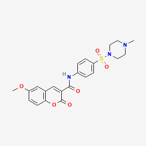 6-methoxy-N-{4-[(4-methylpiperazin-1-yl)sulfonyl]phenyl}-2-oxo-2H-chromene-3-carboxamide