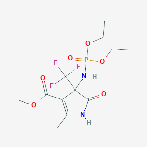 methyl 4-[(diethoxyphosphoryl)amino]-2-methyl-5-oxo-4-(trifluoromethyl)-4,5-dihydro-1H-pyrrole-3-carboxylate