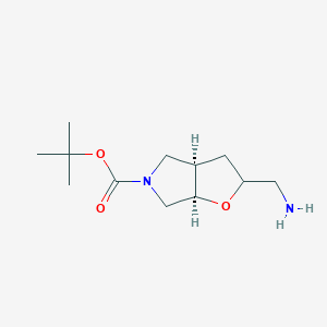 molecular formula C12H22N2O3 B1148949 cis-tert-butyl 2-(aminomethyl)tetrahydro-2H-furo[2,3-c]pyrrole-5(3H)-carboxylate CAS No. 1241675-74-0