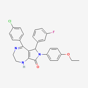 5-(4-chlorophenyl)-7-(4-ethoxyphenyl)-6-(3-fluorophenyl)-2,3,6,7-tetrahydropyrrolo[3,4-e][1,4]diazepin-8(1H)-one