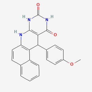 12-(4-methoxyphenyl)-8,12-dihydrobenzo[f]pyrimido[4,5-b]quinoline-9,11(7H,10H)-dione