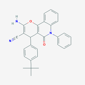 2-amino-4-(4-tert-butylphenyl)-5-oxo-6-phenyl-5,6-dihydro-4H-pyrano[3,2-c]quinoline-3-carbonitrile