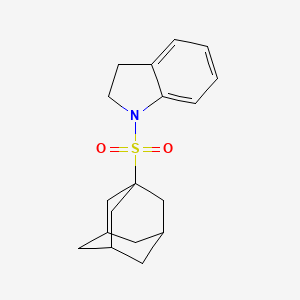 molecular formula C18H23NO2S B11489534 1-(Adamantane-1-sulfonyl)-2,3-dihydro-1H-indole 