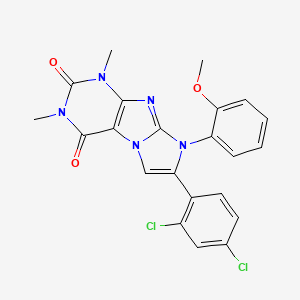 7-(2,4-dichlorophenyl)-8-(2-methoxyphenyl)-1,3-dimethyl-1H-imidazo[2,1-f]purine-2,4(3H,8H)-dione