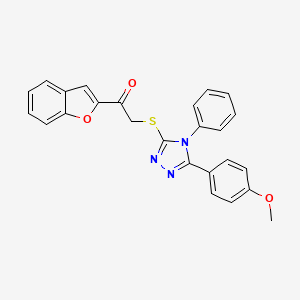 1-(1-benzofuran-2-yl)-2-{[5-(4-methoxyphenyl)-4-phenyl-4H-1,2,4-triazol-3-yl]sulfanyl}ethanone