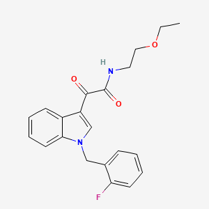 molecular formula C21H21FN2O3 B11489567 N-(2-ethoxyethyl)-2-[1-(2-fluorobenzyl)-1H-indol-3-yl]-2-oxoacetamide 