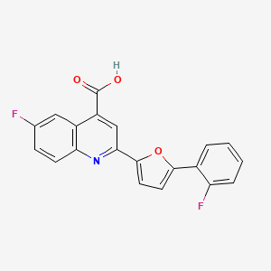 6-Fluoro-2-[5-(2-fluorophenyl)furan-2-yl]quinoline-4-carboxylic acid