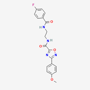 N-(2-{[(4-fluorophenyl)carbonyl]amino}ethyl)-3-(4-methoxyphenyl)-1,2,4-oxadiazole-5-carboxamide