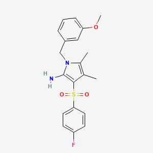 3-[(4-fluorophenyl)sulfonyl]-1-(3-methoxybenzyl)-4,5-dimethyl-1H-pyrrol-2-amine