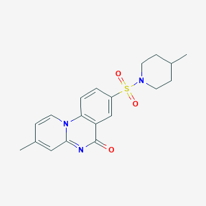 3-methyl-8-[(4-methylpiperidino)sulfonyl]-6H-pyrido[1,2-a]quinazolin-6-one