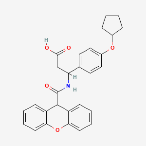 3-[4-(cyclopentyloxy)phenyl]-3-[(9H-xanthen-9-ylcarbonyl)amino]propanoic acid