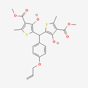 Dimethyl 5,5'-{[4-(prop-2-en-1-yloxy)phenyl]methanediyl}bis(4-hydroxy-2-methylthiophene-3-carboxylate)