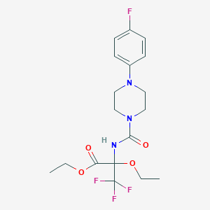 ethyl 2-ethoxy-3,3,3-trifluoro-N-{[4-(4-fluorophenyl)piperazin-1-yl]carbonyl}alaninate