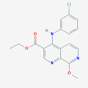 Ethyl 4-[(3-chlorophenyl)amino]-8-methoxy-1,7-naphthyridine-3-carboxylate