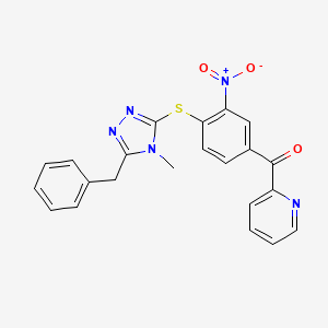 {4-[(5-benzyl-4-methyl-4H-1,2,4-triazol-3-yl)sulfanyl]-3-nitrophenyl}(pyridin-2-yl)methanone