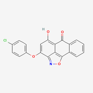 molecular formula C20H10ClNO4 B11489710 3-(4-chlorophenoxy)-5-hydroxy-6H-anthra[1,9-cd]isoxazol-6-one 