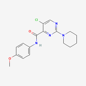 5-chloro-N-(4-methoxyphenyl)-2-(piperidin-1-yl)pyrimidine-4-carboxamide