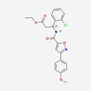 Ethyl 3-(2-chlorophenyl)-3-({[3-(4-methoxyphenyl)-1,2-oxazol-5-yl]carbonyl}amino)propanoate