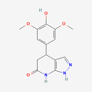 4-(4-hydroxy-3,5-dimethoxyphenyl)-1,4,5,7-tetrahydro-6H-pyrazolo[3,4-b]pyridin-6-one