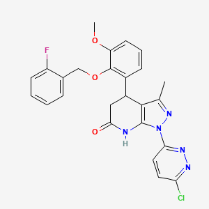 1-(6-chloropyridazin-3-yl)-4-{2-[(2-fluorobenzyl)oxy]-3-methoxyphenyl}-3-methyl-1,4,5,7-tetrahydro-6H-pyrazolo[3,4-b]pyridin-6-one