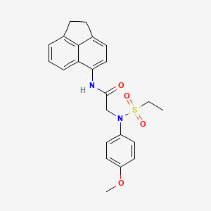 N-(1,2-Dihydroacenaphthylen-5-YL)-2-[N-(4-methoxyphenyl)ethanesulfonamido]acetamide